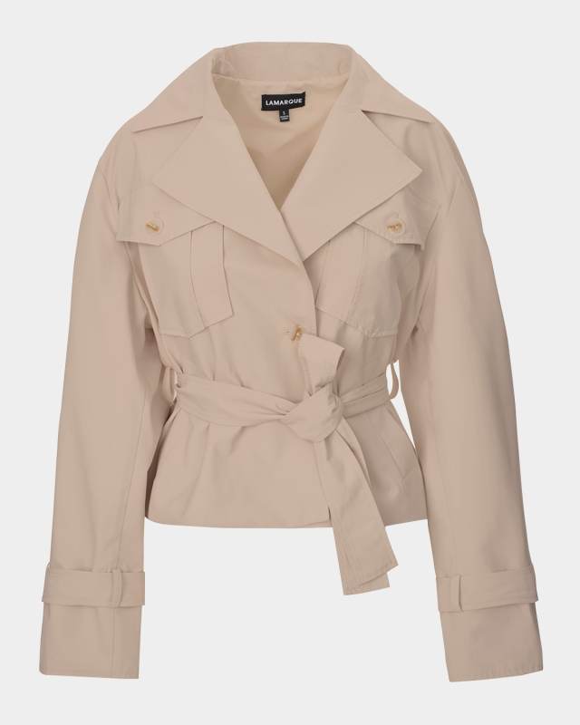 Quinn Cropped Trench Jacket